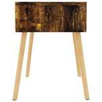 vidaXL Table de chevet chêne fumé 40x40x56 cm Aggloméré