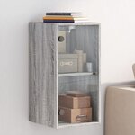 vidaXL Armoire murale avec portes en verre sonoma gris 35x37x68 5 cm
