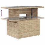 vidaXL Salon de jardin avec coussins 7 Pièces beige résine tressée