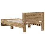 vidaXL Cadre de lit chêne artisanal 75 x 190 cm Bois d'ingénierie