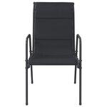 vidaXL Chaises de jardin 4 Pièces Acier et textilène Noir