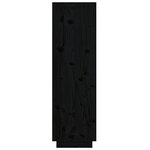 vidaXL Buffet haut Noir 38x35x117 cm Bois massif de pin