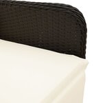 vidaXL Ensemble de bistro de jardin 11 Pièces coussins noir poly rotin