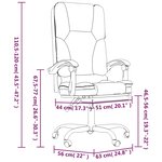 vidaXL Fauteuil de massage inclinable de bureau gris foncé tissu