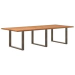 vidaXL Table à manger marron clair bois de chêne massif rectangulaire