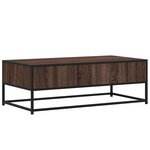 vidaXL Table basse chêne marron 100x50x35cm bois d'ingénierie et métal