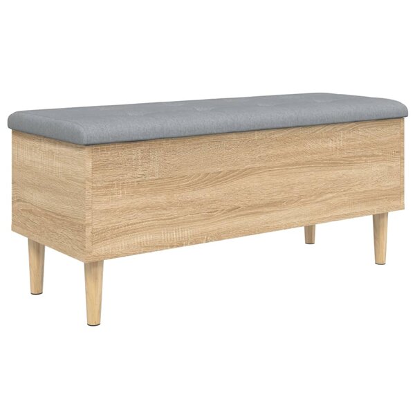vidaXL Banc de rangement chêne sonoma 102x42x46 cm bois d'ingénierie