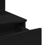 Table de maquillage vidaXL avec éclairage LED Chêne noir 100x40x130 cm