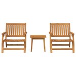vidaXL Ensemble de chaises de jardin avec table 3 Pièces en bois d'acacia