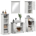 vidaXL Ensemble de mobilier de salle de bain VIGO 5 Pièces Marron