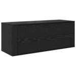 vidaXL Cabinet à chaussures avec étagère Chêne noir 100 x 35 x 38 cm