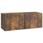 vidaXL Meuble TV mural Chêne fumé 78 5 x 31 x 30 cm Bois d'ingénierie