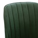 Vidaxl chaises pivotantes de salle à manger 2 pièces vert foncé velours