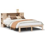 vidaXL Lit bibliothèque sans matelas 160x200 cm bois massif de pin