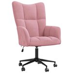 vidaXL Chaise de relaxation Rose Velours