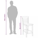 VidaXL Tabourets de bar 2 Pièces blanc bois massif d'hévéa