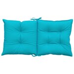 vidaXL Coussins de chaise de jardin à dossier bas lot de 4 turquoise