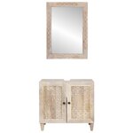 vidaXL Ensemble de mobilier de salle de bain avec étagère 2 Pièces Blanc
