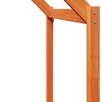 vidaXL Lit haut avec toit cire marron 90x200 cm bois de pin massif