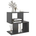 vidaXL Table de chevet Gris 50x30x51 5 cm Aggloméré