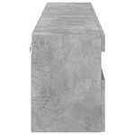 vidaXL Meubles TV muraux et lumières LED 2Pièces gris béton 80x30x40 cm