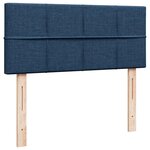 vidaXL Cadre de lit ottoman avec matelas bleu 120x190 cm tissu