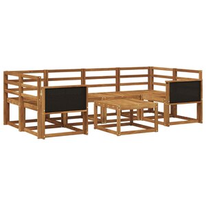 vidaXL Ensemble de canapés d'extérieur 5 Pièces Naturel