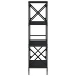 vidaXL Bibliothèque à 4 niveaux noir 59x35x132 cm bois d'ingénierie