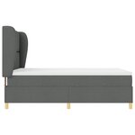 Lit Box Spring vidaXL avec Matelas Gris Foncé 140x200 cm Tissu