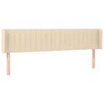 vidaXL Tête de lit à LED Crème 183x16x78/88 cm Tissu