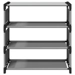 vidaXL Étagère à chaussures 4 niveaux gris 54x28x55 cm tissu non-tissé