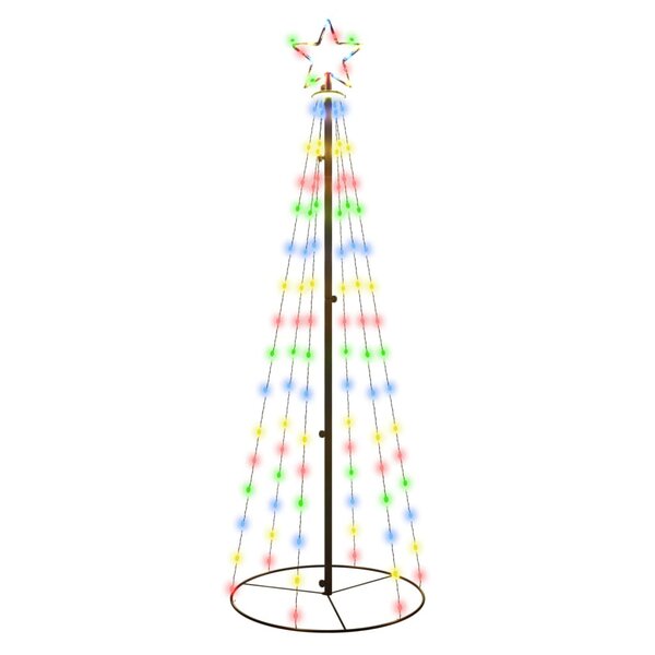 vidaXL Arbre de Noël cône 108 LED Colorées 70x180 cm