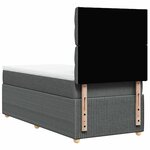 vidaXL Sommier à lattes de lit et matelas Gris foncé 90x190 cm Tissu