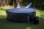 SUNSPA - Spa gonflable rond Dropstitch  6 personnes - Pret en 5 minutes - Couverture et filtre inclus