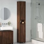 vidaXL Cabinet de salle de bain Chêne brun 30 5 x 30 x 195 cm