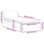 vidaXL Lit avec matelas noir et blanc 100x200 cm similicuir