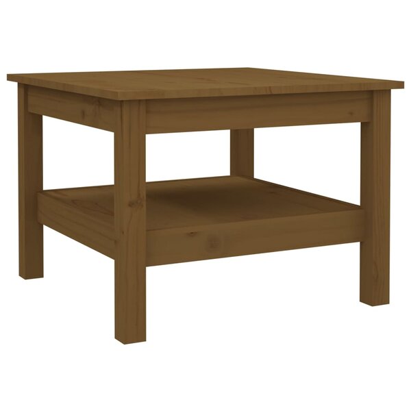 vidaXL Table basse Marron miel 55x55x40 cm Bois massif de pin