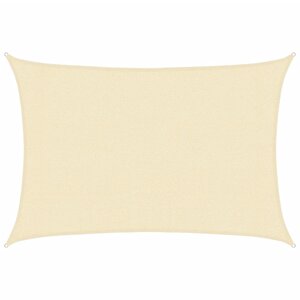 vidaXL Voile d'ombrage 160 g/m² Crème 3x4 m PEHD
