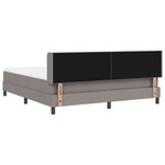vidaXL Lit à ressorts avec matelas Taupe 200 x 180 cm Polyester