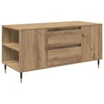 vidaXL Table basse with Drawer chêne artisanal 102 x 44 5 x 50 cm