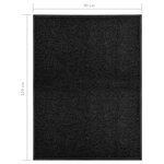 vidaXL Paillasson lavable Noir 90x120 cm