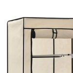 vidaXL Armoire avec compartiments et barres Crème 150x45x175 cm Tissu