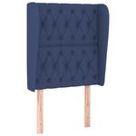 vidaXL Sommier à lattes de lit avec matelas Bleu 80x200 cm Tissu