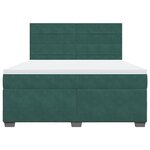 vidaXL Sommier à lattes de lit et matelas Vert foncé 180x200cm Velours