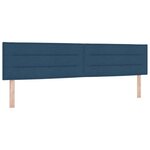 vidaXL Tête de lit Hauteur réglable avec tête de lit Bleu 200 cm tissu