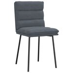 vidaXL Chaises à manger lot de 4 Gris foncé Velours