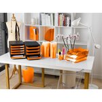 Corbeille À Courrier Combo Midi Translucide Grainé Linicolor - Orange - X 6 - Exacompta