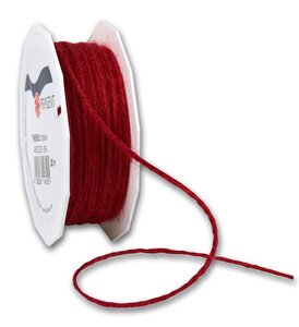 Cordelette jute 25-m-rouleau 2 mm bordeaux