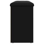 vidaXL Banc à chaussures noir 102x32x50 cm bois d'ingénierie