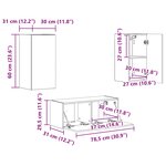 vidaXL Ensemble meuble TV 2 Pièces Chêne fumé Bois d'ingénierie